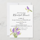 Soft Watercolor Lavender und Green Florals Einladung (Vorderseite)