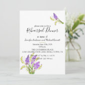 Soft Watercolor Lavender und Green Florals Einladung (Stehend Vorderseite)