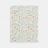 soft watercolor meadow blossoms fleecedecke (Vorderseite)