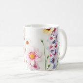 Soft Watercolor Miles Delphiniums Kaffeetasse (VorderseiteRechts)
