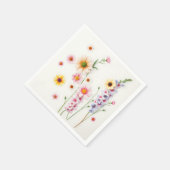 Soft Watercolor Miles Delphiniums Serviette (Ecke)