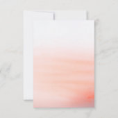 Soft Watercolor Modern Pink Wedding RSVP Card Karte (Rückseite)