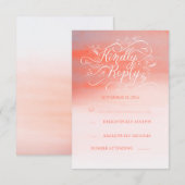 Soft Watercolor Modern Pink Wedding RSVP Card Karte (Vorne/Hinten)