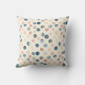 Soft Watercolor Polka Dots Throw Pillow Kissen (Rückseite)