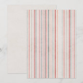 Soft Watercolor Stripes Invitation Einladung (Vorne/Hinten)