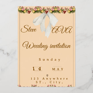 Soft Watercolor Wedding Invitation Folieneinladung