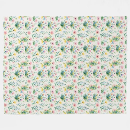 soft watercolor windflowers fleecedecke (Vorderseite (Horizontal))