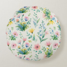 soft watercolor windflowers rundes kissen