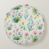 soft watercolor windflowers rundes kissen (Rückseite)