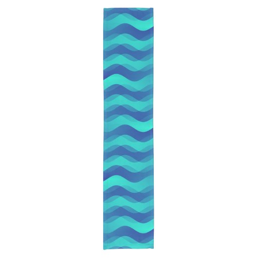 Soft Waves blue + Ihre Ideen Kurzer Tischläufer (Vorderseite)