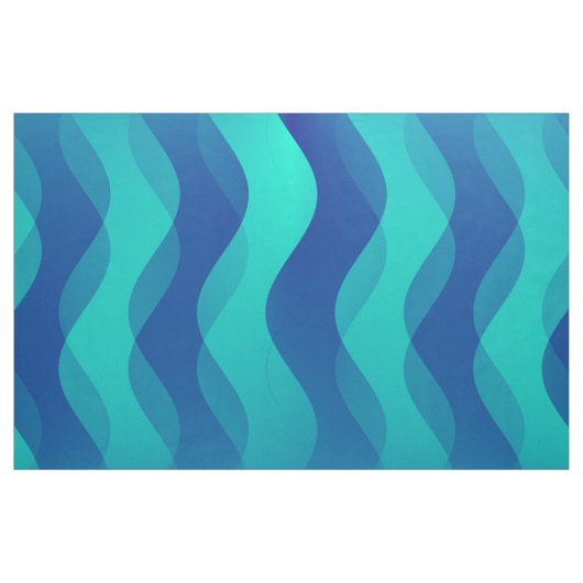 Soft Waves cyan blue + Ihre Ideen Stoff (Yard (91,4 cm))