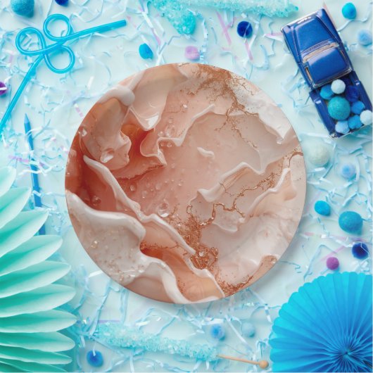 Soft Waves & Golden Lines Pappteller (Party)