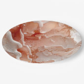 Soft Waves & Golden Lines Pappteller (Schrägansicht)