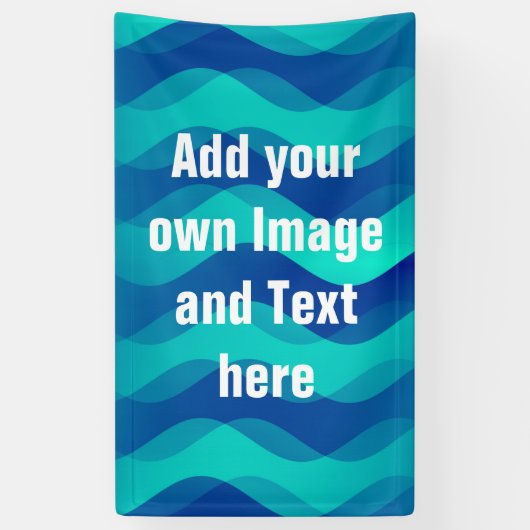 Soft Waves Gradienten blauen Cyan + Ihre Ideen Banner (Vertikal)