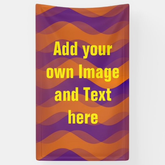 Soft Waves Gradienten violett orange + Ihre Ideen Banner (Vertikal)