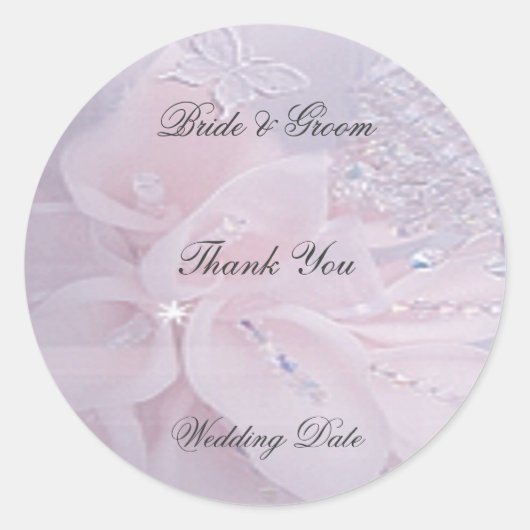 Soft Wedding Dankeschön Sticker (Vorderseite)