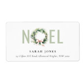 Soft Weihnachten Blush Green Weihnachtsanschrift (Vorne)