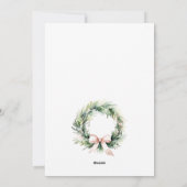 Soft Weihnachten Blush Green Weihnachtskranz Foto (Rückseite)