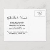 Soft White Daisy auf der grauen Hochzeit Speichern Ankündigungspostkarte (Rückseite)