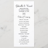 Soft White Daisy über graue Hochzeitsprogramme Programm (Rückseite)