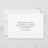 Soft White Daisy Vielen Dank für Ihr Beileid Dankeskarte (Rückseite)