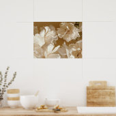 Soft White Floral Poster (Küche)