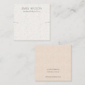 Soft White Keramik Texture Necklace Band Display Quadratische Visitenkarte (Vorne/Hinten)