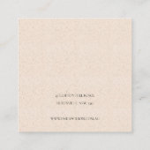 Soft White Keramik Texture Necklace Band Display Quadratische Visitenkarte (Rückseite)