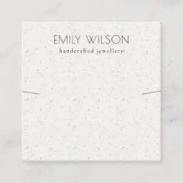 Soft White Keramik Texture Necklace Band Display Quadratische Visitenkarte