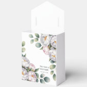 Soft White Peony with Eucalyptus Leaves Wedding Geschenkschachtel (Offen)