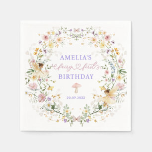 Soft Wildblume Fairy Erster Geburtstag Party Serviette