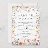 Soft Wildblume Garden Baby in Bloom Baby Dusche Einladung (Vorderseite)