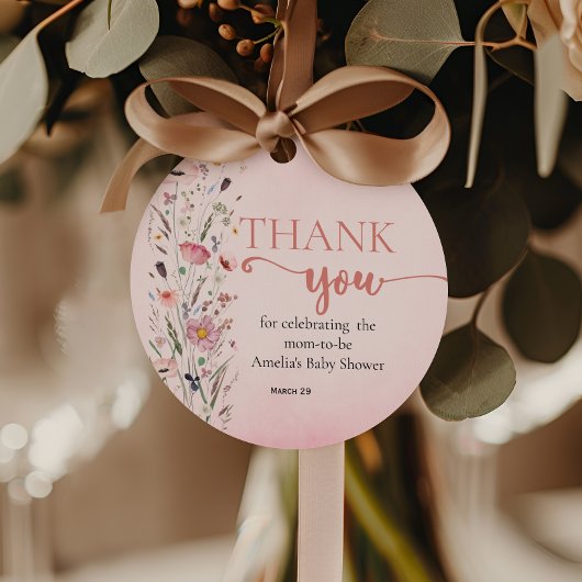 Soft Wildblume Vielen Dank Geschenkanhänger