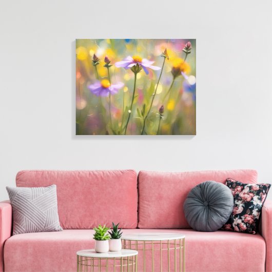Soft Wildblumen Leinwanddruck (Insitu (Wohnzimmer))