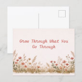 Soft Wildflower Border Meadow Watercolor  Postkarte (Vorne/Hinten)