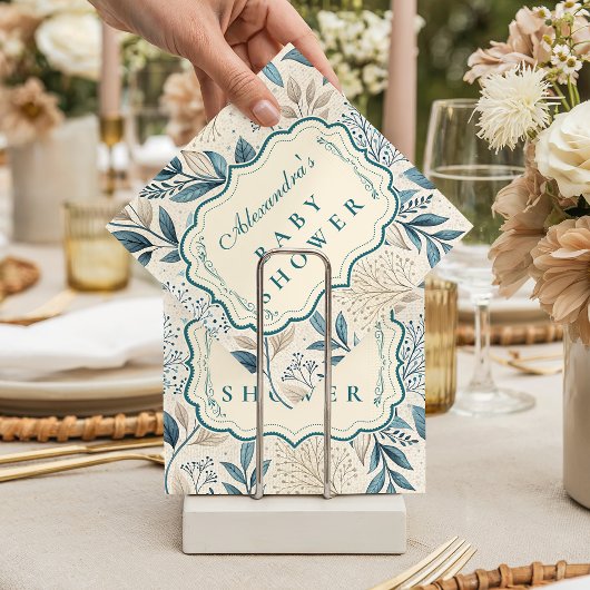 Soft Wildflower Cottage Baby Shower Serviette