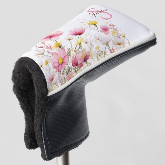 Soft Wildflower Monogram Golf Headcover (3/4 Vorderseite)