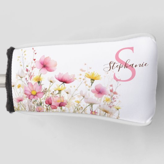 Soft Wildflower Monogram Golf Headcover (Vorderseite)