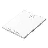 Soft Wildflower Monogram – Personalized Stationery Notizblock (Rotiert)