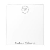 Soft Wildflower Monogram – Personalized Stationery Notizblock (Vorderseite)
