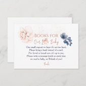 Soft Wildflowers Modern Books For Baby RSVP Karte (Vorne/Hinten)