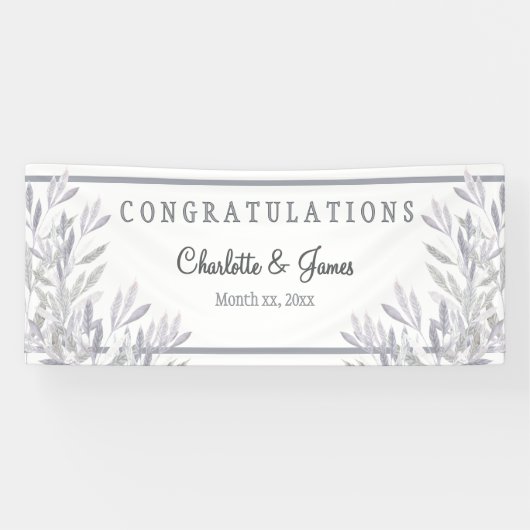 Soft Willows Lilac, schottische Heather, Wedding Banner (Horizontal)
