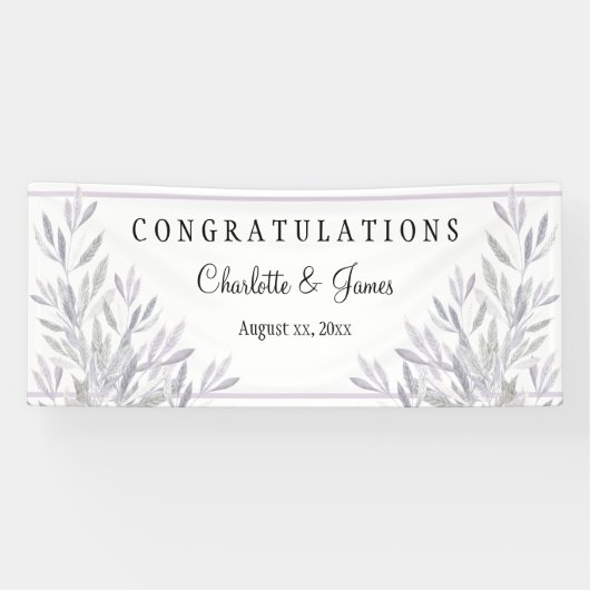 Soft Willows Lilac, schottische Heather, Wedding Banner (Horizontal)