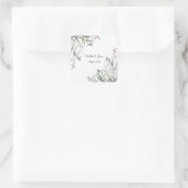 Soft Willows Lilac, schottische Heather, Wedding Quadratischer Aufkleber (Tasche)