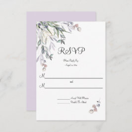 Soft Willows Lilac, schottische Heather, Wedding RSVP Karte