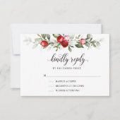 Soft Winter Berry | Bitte beantworten | RSVP-Karte RSVP Karte (Vorderseite)