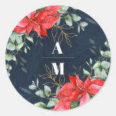 Soft Winter Berry Christmas Runder Aufkleber (Vorderseite)