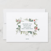 Soft Winter Berry JOY Weihnachtskarte Einladung (Rückseite)