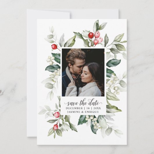 Soft Winter Berry Weihnachten | FOTO SAVE THE DATE (Vorderseite)