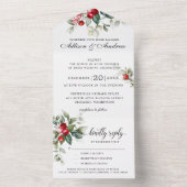 Soft Winter Berry Weihnachtsaufenthalt Einladung (Innen Boden)